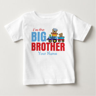 T-shirt Pour Bébé Train d'ours de frère personnalisé