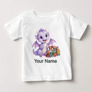 T-shirt Pour Bébé Train Jouet de Dragon de Bébé Adorable Personnalis