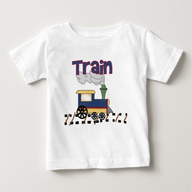 T-shirt Pour Bébé Train sur la voie (Devant)