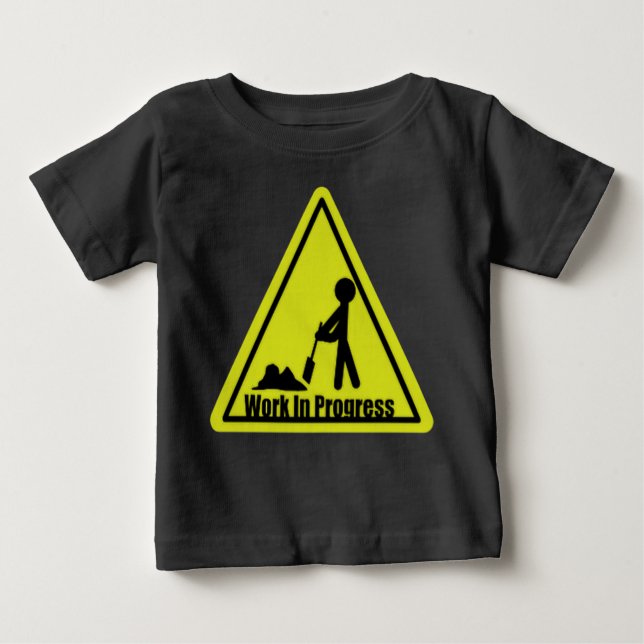 T-shirt Pour Bébé Travail en cours - Customisé (Devant)