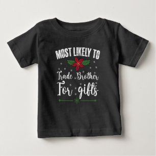 T-shirt Pour Bébé Très Probable De Commerce Fraternité Pour Cadeaux 