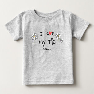 T-shirt Pour Bébé Très tendance J'adore My Tia Baby Tee