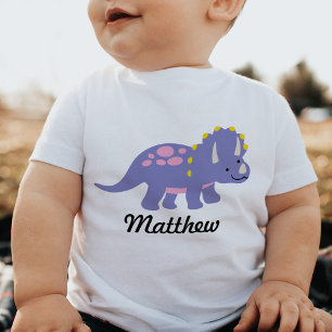 T-shirt Pour Bébé Tricératops Dinosaur Enfant garçon Chemise personn