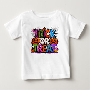 T-shirt Pour Bébé TRICK OU TRAITEMENT Cute Halloween Bash Party