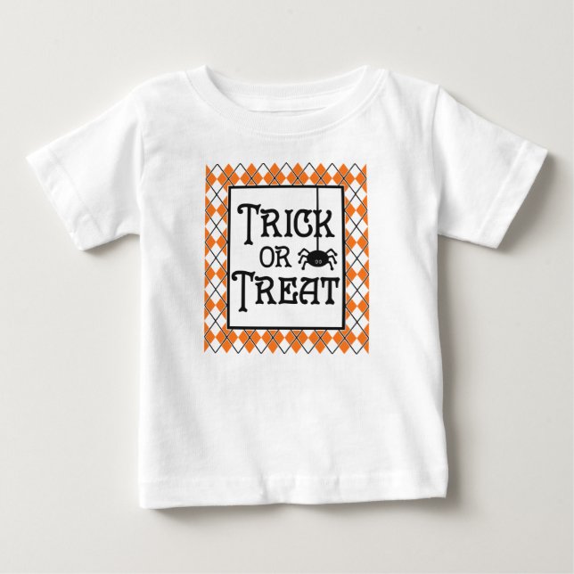 T-shirt Pour Bébé Trick ou Treat, Mon 1er Halloween (Devant)