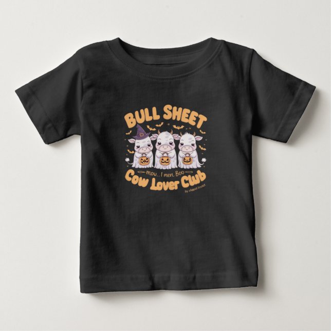 T-shirt Pour Bébé Trois adorables vaches fantômes habillées pour Hal (Devant)