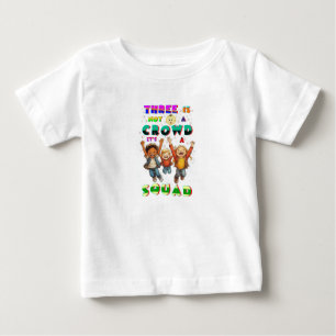T-shirt Pour Bébé Trois n'est pas une foule, c'est une équipe