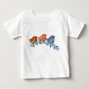 T-shirt Pour Bébé Trois petits bébés oiseaux