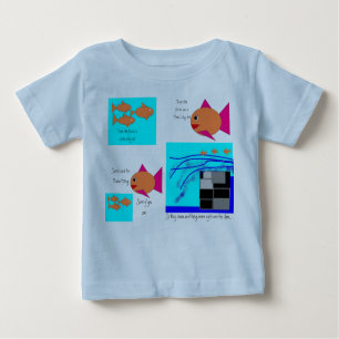 T-shirt Pour Bébé Trois petits poissons