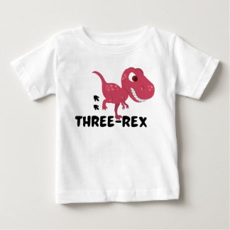 T-shirt Pour Bébé Trois Rex 3e anniversaire