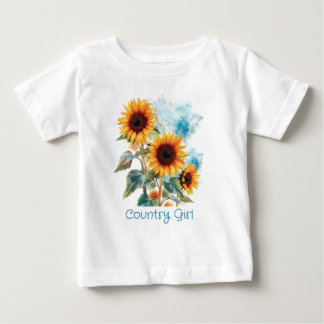 T-shirt Pour Bébé Trois Tournesols
