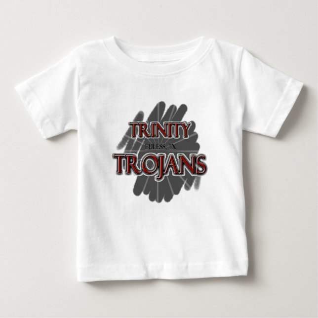 T-shirt Pour Bébé Trojan de lycée de trinité - Euless, TX (Devant)