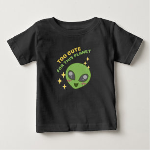 T-shirt Pour Bébé Trop mignon pour cette planète Alien Valentine