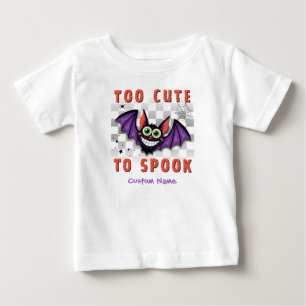 T-shirt Pour Bébé Trop mignon Pour Parler Conception d'Halloween d