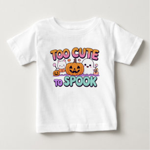 T-shirt Pour Bébé Trop mignon pour parler - Kawaii Pastel Halloween