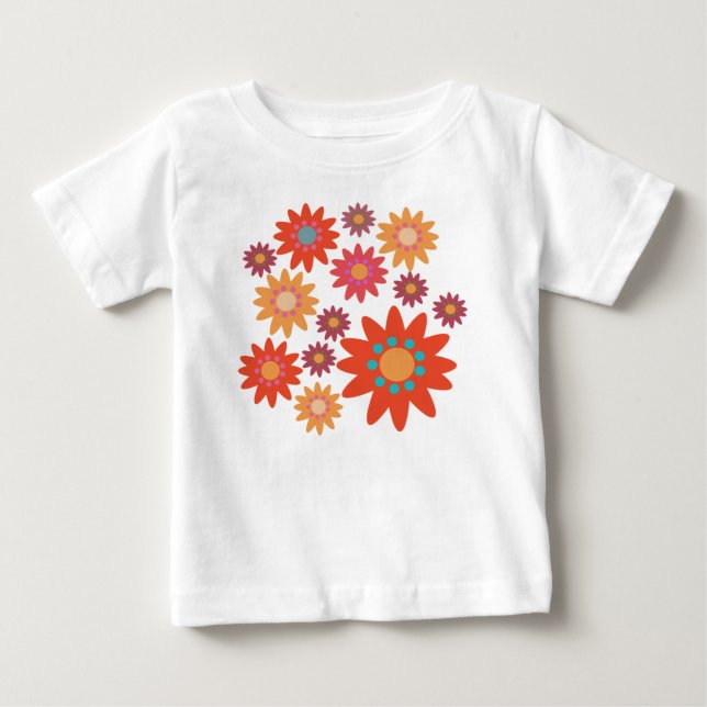 T-shirt Pour Bébé Trousse Fleurie : Blouse pour bébé (Devant)