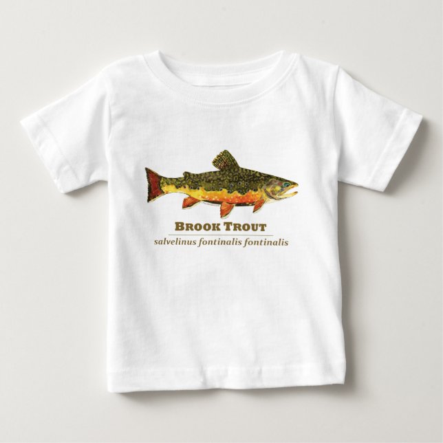 T-shirt Pour Bébé Truite de Brook, latin (Devant)