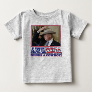 T-SHIRT POUR BÉBÉ TRUMP-AMÉRIQUE-COWBOY
