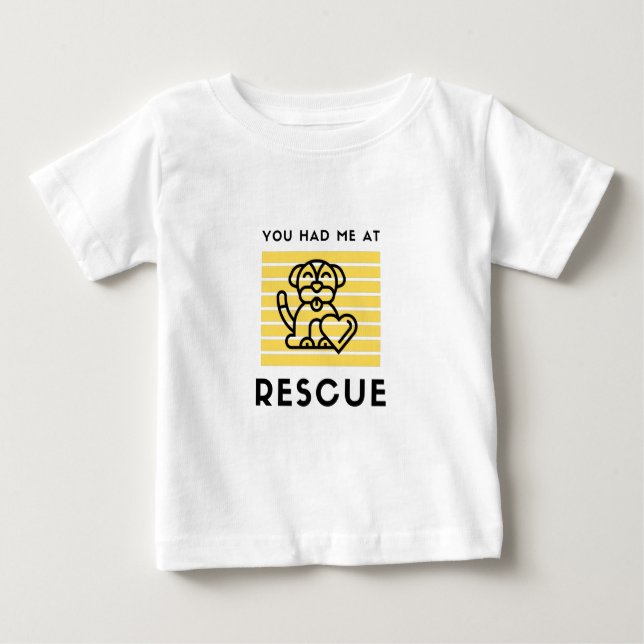 T-shirt Pour Bébé Tu m'as eu à l'secourt (Devant)