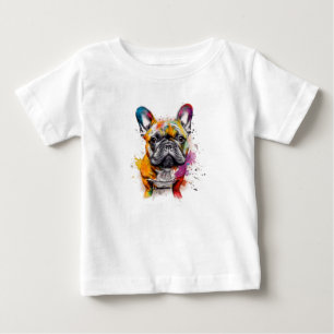 T-shirt Pour Bébé Tu peque, con mucho estilo Bulldog francés