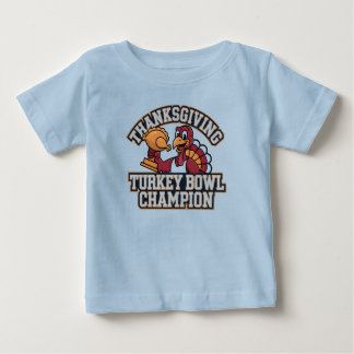 T-shirt Pour Bébé Turkey Bowl Champion Game Day Food Football Fun