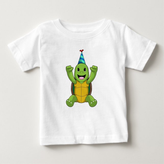 T-shirt Pour Bébé Turtle at Birthday (Devant)
