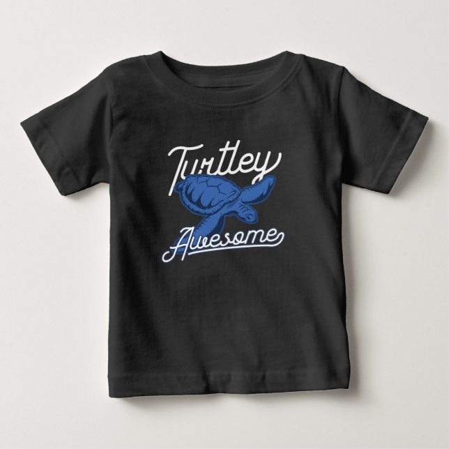 T-shirt Pour Bébé Turtley Awesome Funny Sea Life (Devant)