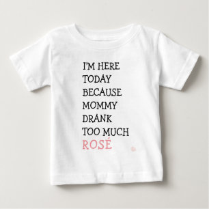 T-shirt Pour Bébé Tutu drôle de bébé - la maman a bu de trop de v