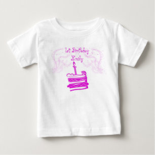 T-shirt Pour Bébé Tutu pour le 1er anniversaire de fille