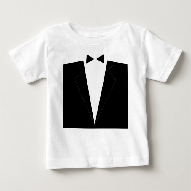 T-shirt Pour Bébé Tux Romper Formel (Devant)