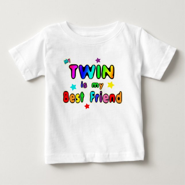 T-shirt Pour Bébé Twin Best Friend (Devant)