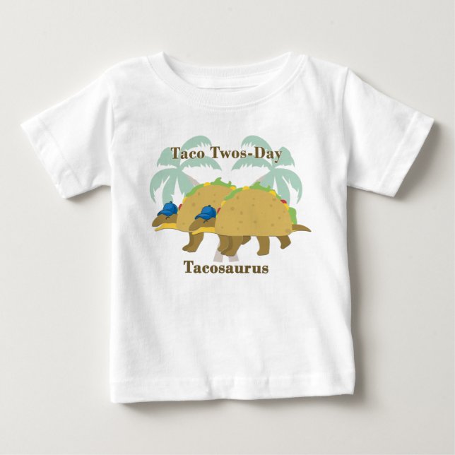 T-shirt Pour Bébé Twin Taco Deux jours 2e anniversaire (Devant)