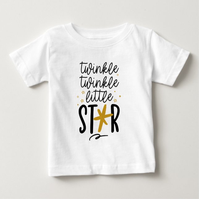 T-shirt Pour Bébé Twinkle Twinkle Little Star Doodle (Devant)