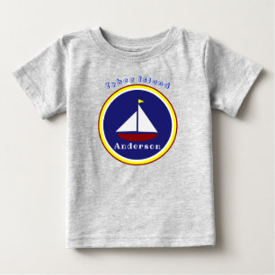 T-shirt Pour Bébé Tybee Island Georgia Cute Voilier avec nom