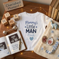 Typographie de bébé garçon doux bleu Le Petit Homm