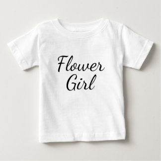 T-shirt Pour Bébé Typographie de script Flower Girl sur