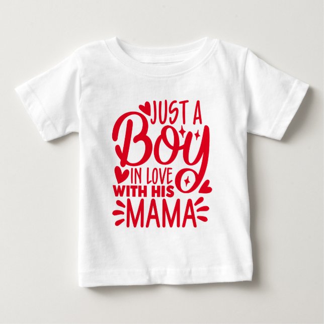 T-shirt Pour Bébé Typographie Funny Valentine (Devant)