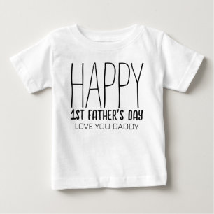 T-shirt Pour Bébé Typographie moderne de la Journée du père 1ère joy