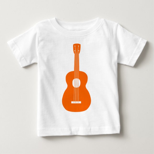T-shirt Pour Bébé Ukulele - Orange (Devant)