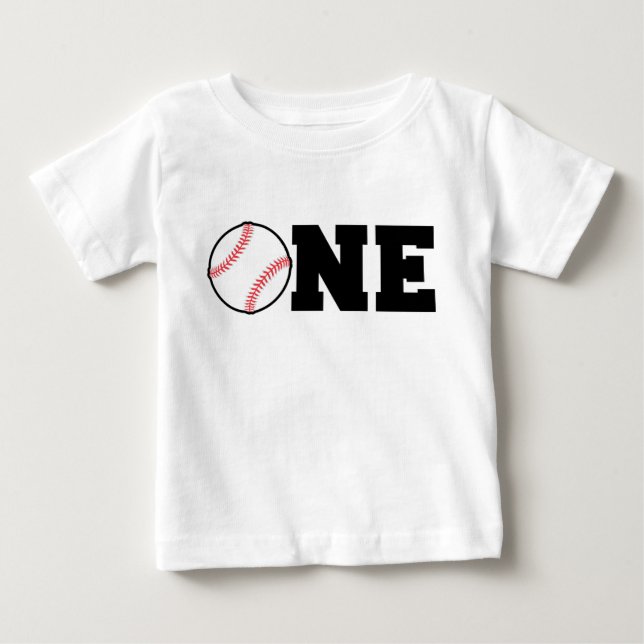 T-shirt Pour Bébé Un anniversaire an de chemise de base-ball (Devant)