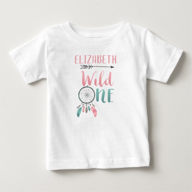 T-shirt Pour Bébé Un anniversaire sauvage de chemise de Boho de (Devant)