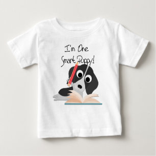 T-shirt Pour Bébé Un Chiot intelligent
