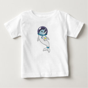 T-shirt Pour Bébé Un dauphin en tant qu'astronaute en costume