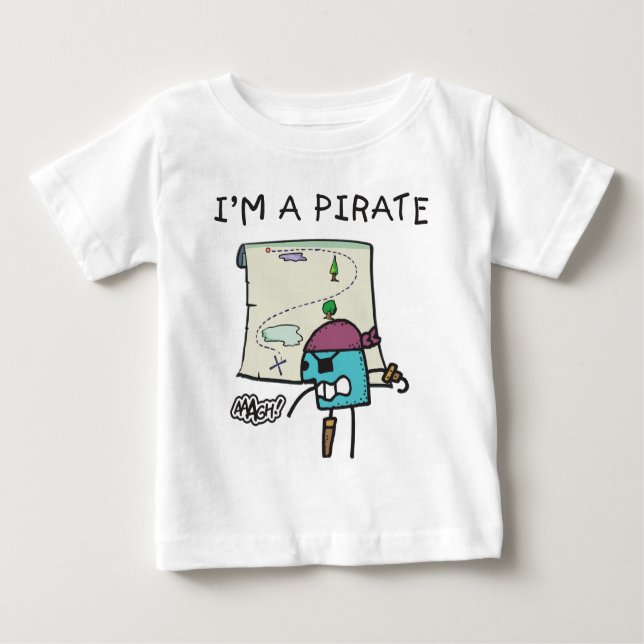 T-shirt Pour Bébé Un enfant pirate (Devant)