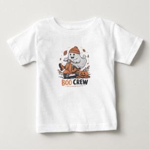 T-shirt Pour Bébé Un fantôme ludique chevauchant un scooter