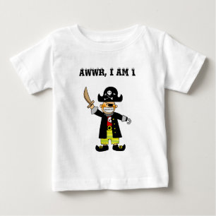 T-shirt Pour Bébé Un garçon an de pirate