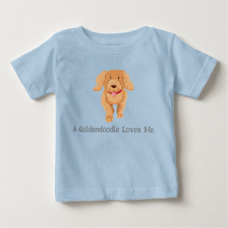 T-shirt Pour Bébé Un Goldendoodle m'aime chemise bébé