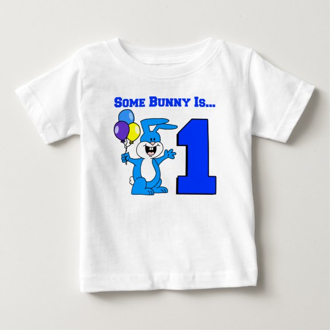 T-shirt Pour Bébé Un Grotte Est Un (Bleu) (Devant)