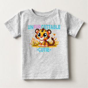 T-shirt Pour Bébé Un jeu de mots inoubliable Cutie. Caricature de Ba