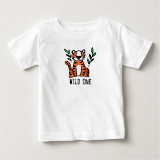 T-shirt Pour Bébé Un joli Tigre sauvage